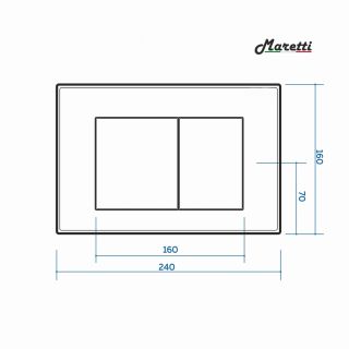 Клавиша смыва Maretti Sofia AC12SF-740, белый